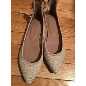 Joie Temple Ankle Strap Leather Flats- never worn